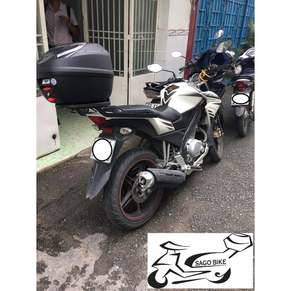 Thùng givi E250N2 kèm đế, bát gắn và baga givi gắn cho xe FZ 150i