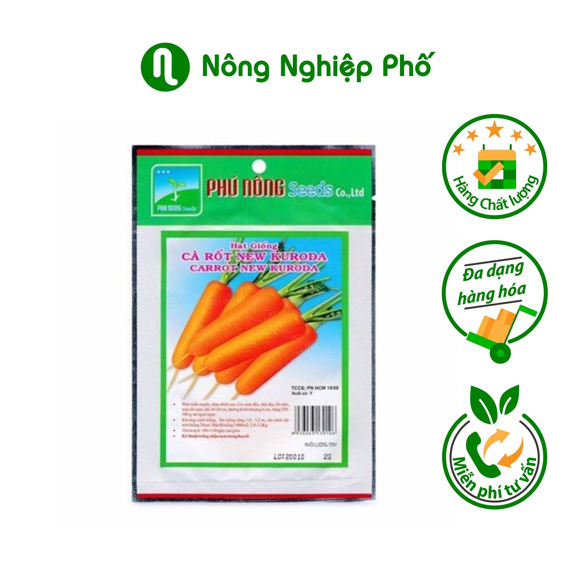 Hạt Giống Cà Rốt New Kuroda Phú Nông