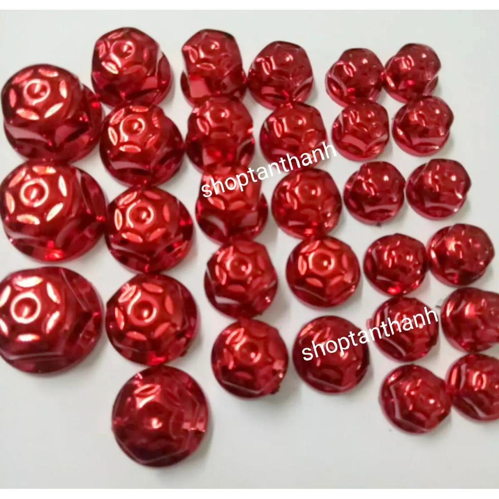 Bộ ốc chụp  gắn cho xe máy các loại - màu đỏ