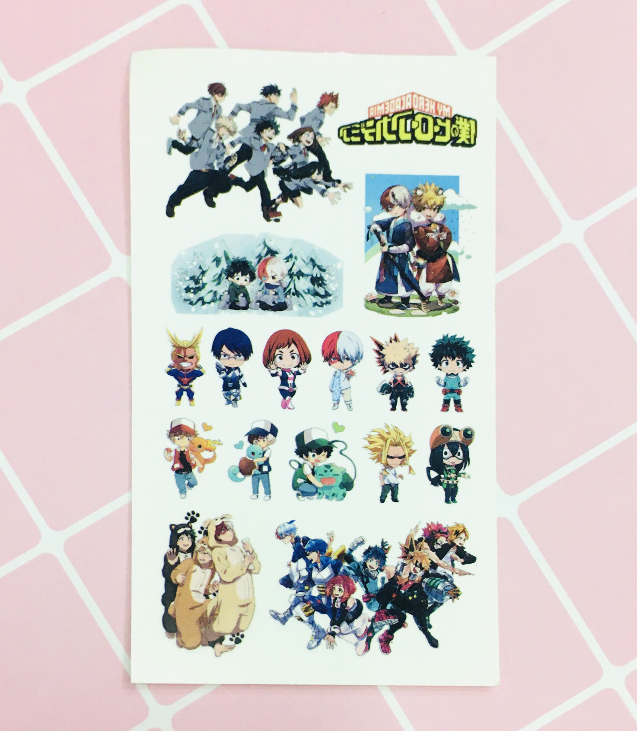 Set 5 Bảng hình xăm My Hero Academia Sticker Tattoo ( ngẫu nhiên )