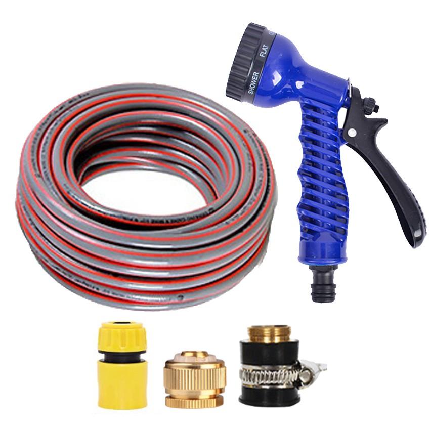 Bộ dây và vòi xịt tăng áp lực nước,rửa xe, tưới cây 15m  206843