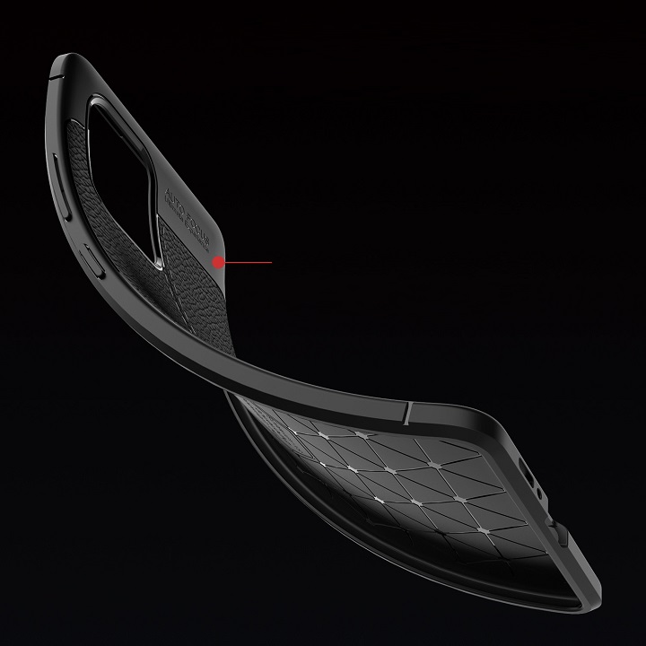 Ốp lưng silicon dẻo giả da Auto Focus cao cấp dành cho Samsung Galaxy A91 - Hàng chính hãng