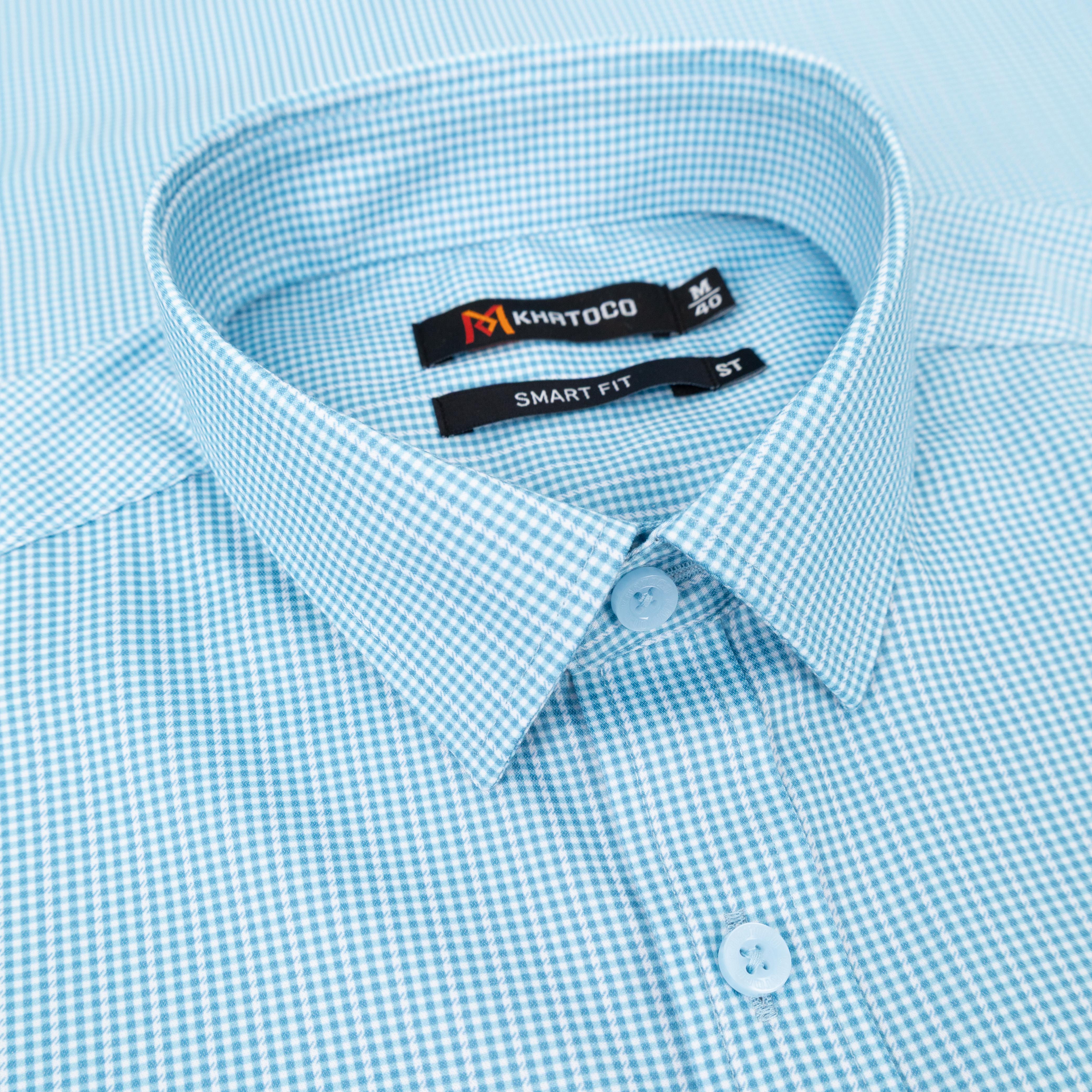 Áo sơ mi nam KHATOCO ngắn tay A1MN538S2-CNCR872-2711-N