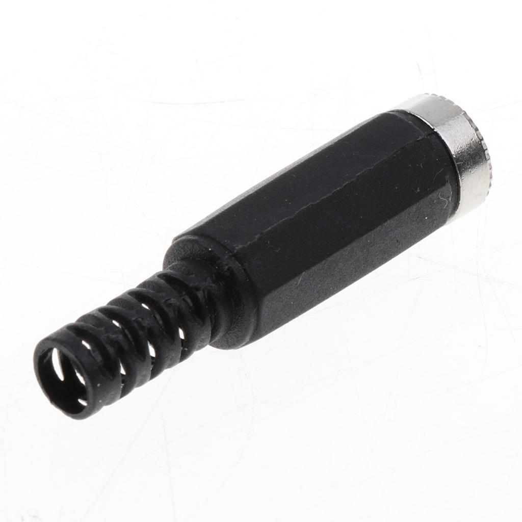 20Pieces DC5525 Power Socket Female 5.5mm*2.5mm Connector Adapter Black