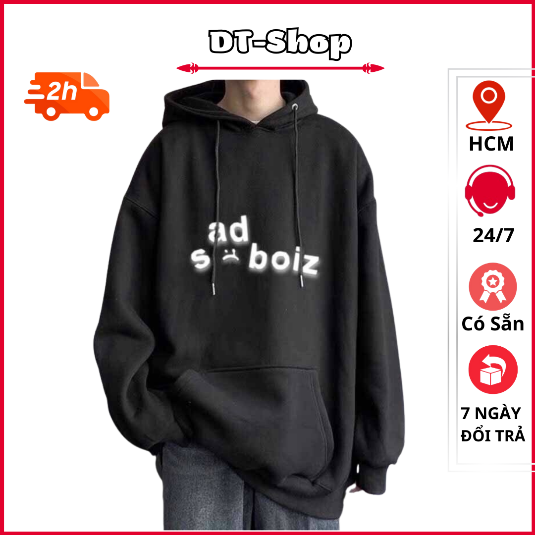 Áo Hoodie SadBoiz Unisex Nam Nữ Chất Vải Nỉ Bông dày vừa thích hợp mặc giữ ấm mùa đông chống nắng hè