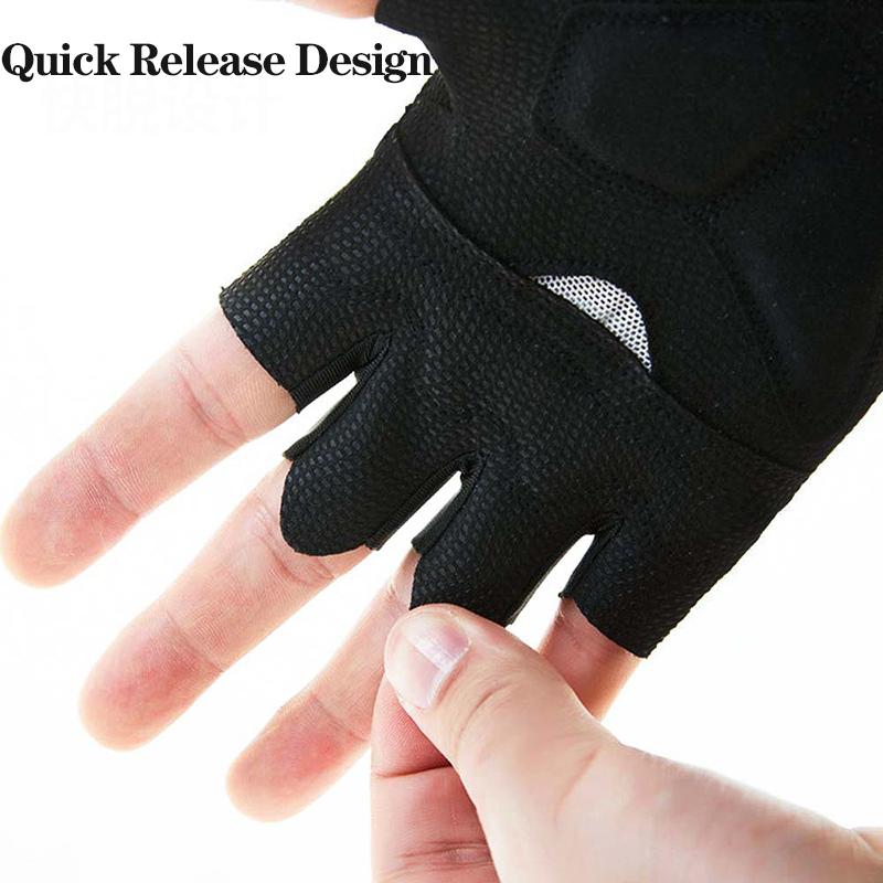 Half Finger Cycling Mùa hè Găng tay đàn ông Phụ nữ Găng tay xe đạp không trượt Spring Fitness Fishing Motorcycle Găng tay xe đạp MTB Găng tay Color: D152-Half Green Size: XL