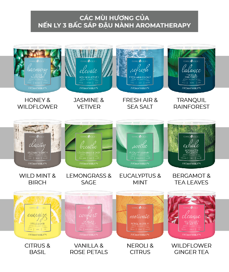 Nến ly 3 bấc Aromatherapy Goose Creek - Neroli & Citrus