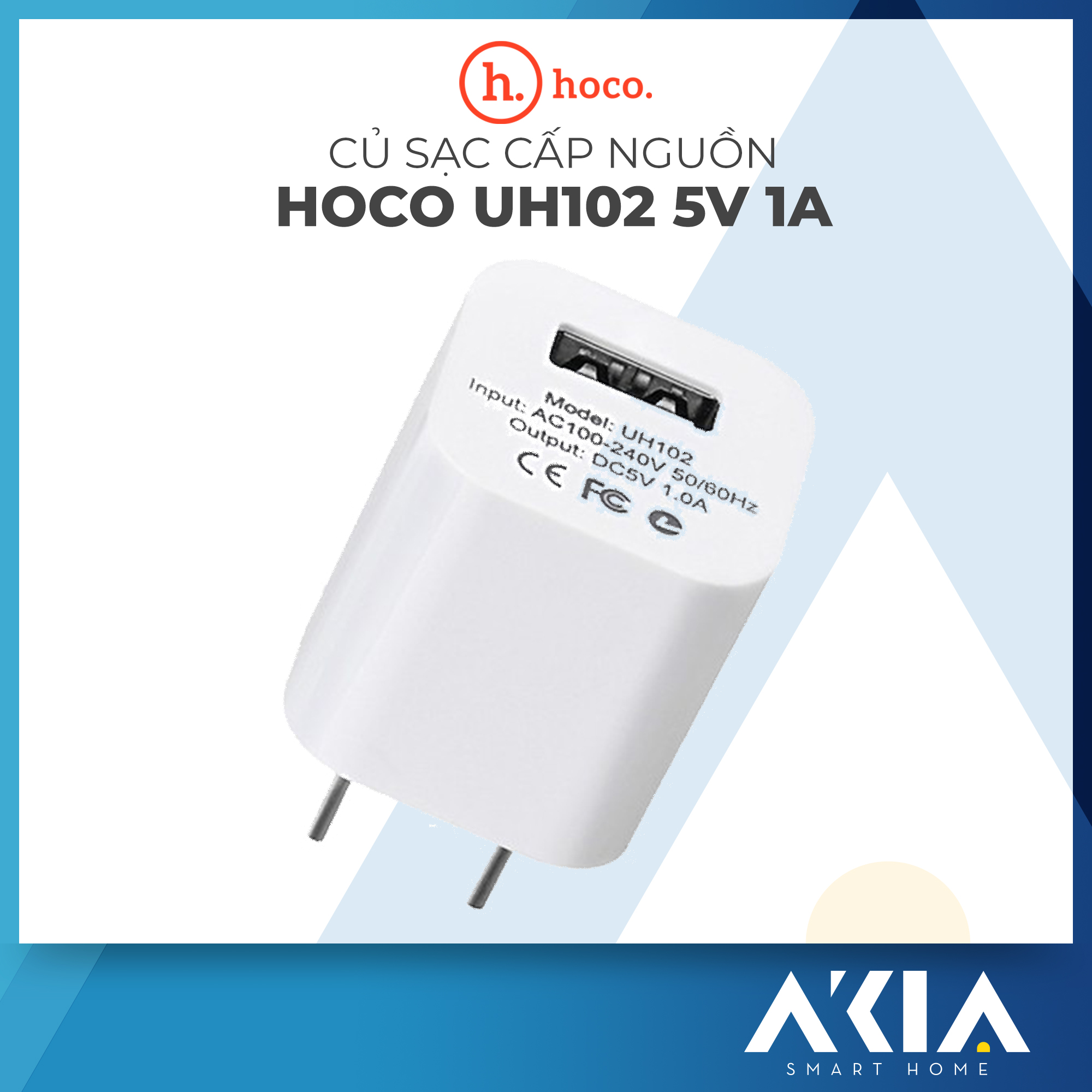 Củ Sạc HOCO 1A UH102 - Hàng Chính Hãng