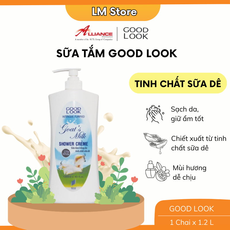 Sữa Tắm Trắng Da Tinh Chất Sữa Dê Good Look
