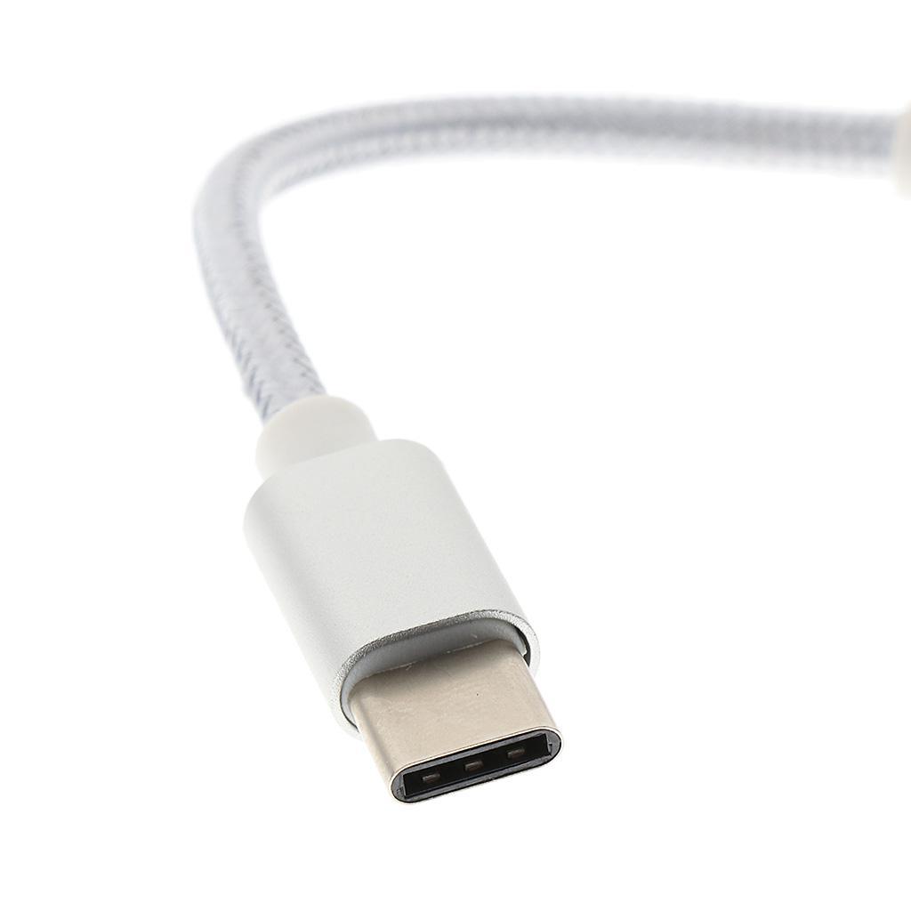4x USB-C Type C To 3.5 Mm Headphone Jack Adapter Earphone Audio Cable Silver