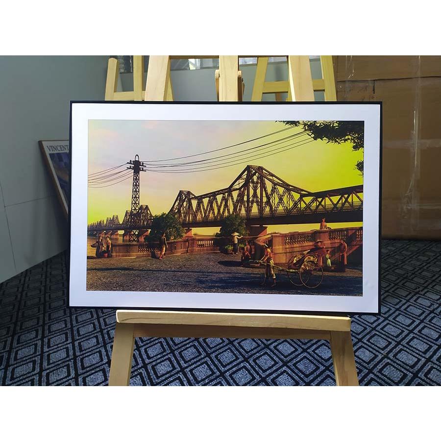 Tranh treo tường in lụa phong cảnh Hà Nội - HNX020