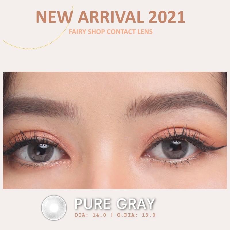 Kính Áp Tròng Pure Gray 14.0mm - Kính Áp Tròng Cao Cấp FAIRY SHOP CONTACT LENS độ 0 đến 8