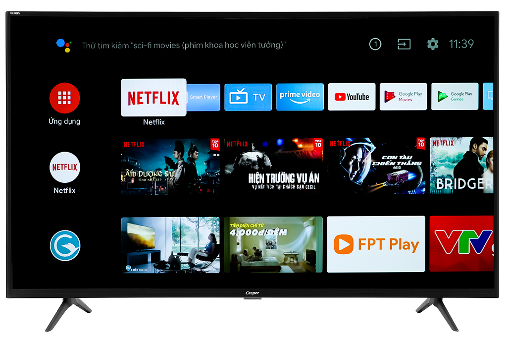 Smart Android Tivi Casper 43 inch 43FG5200 - Hàng Chính Hãng