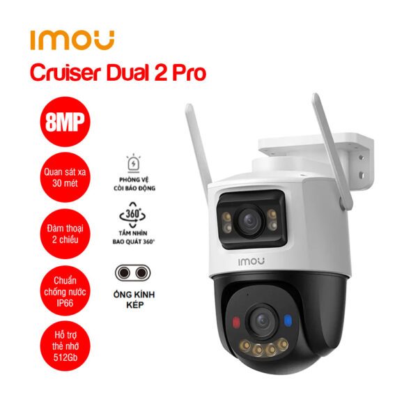 Camera Wifi 8MP iMOU Cruiser Dual 2 Pro (IPC-S7XFP-8U0WED) - Hàng chính hãng