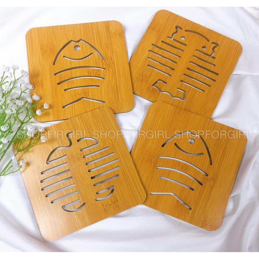 Miếng lót gỗ cách nhiệt bàn ăn, nhà bếp