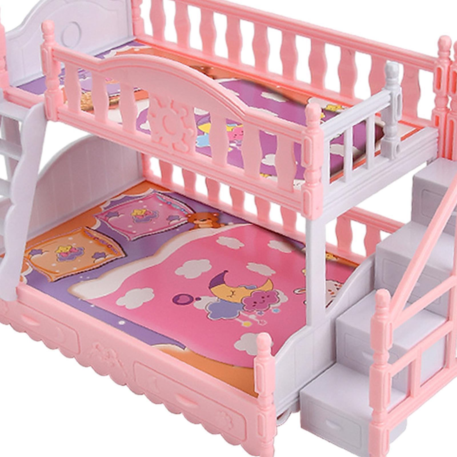 Doll House Furniture Simulation DIY Scene Decor Doll Bed for Boys Girls Kids