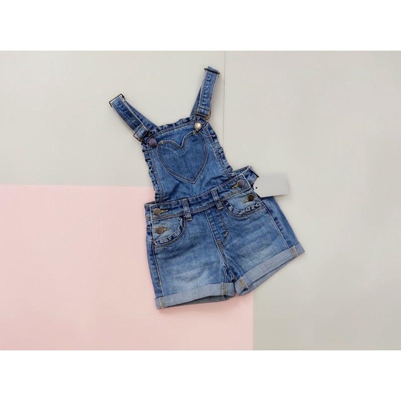 Quần yếm jean bé gái