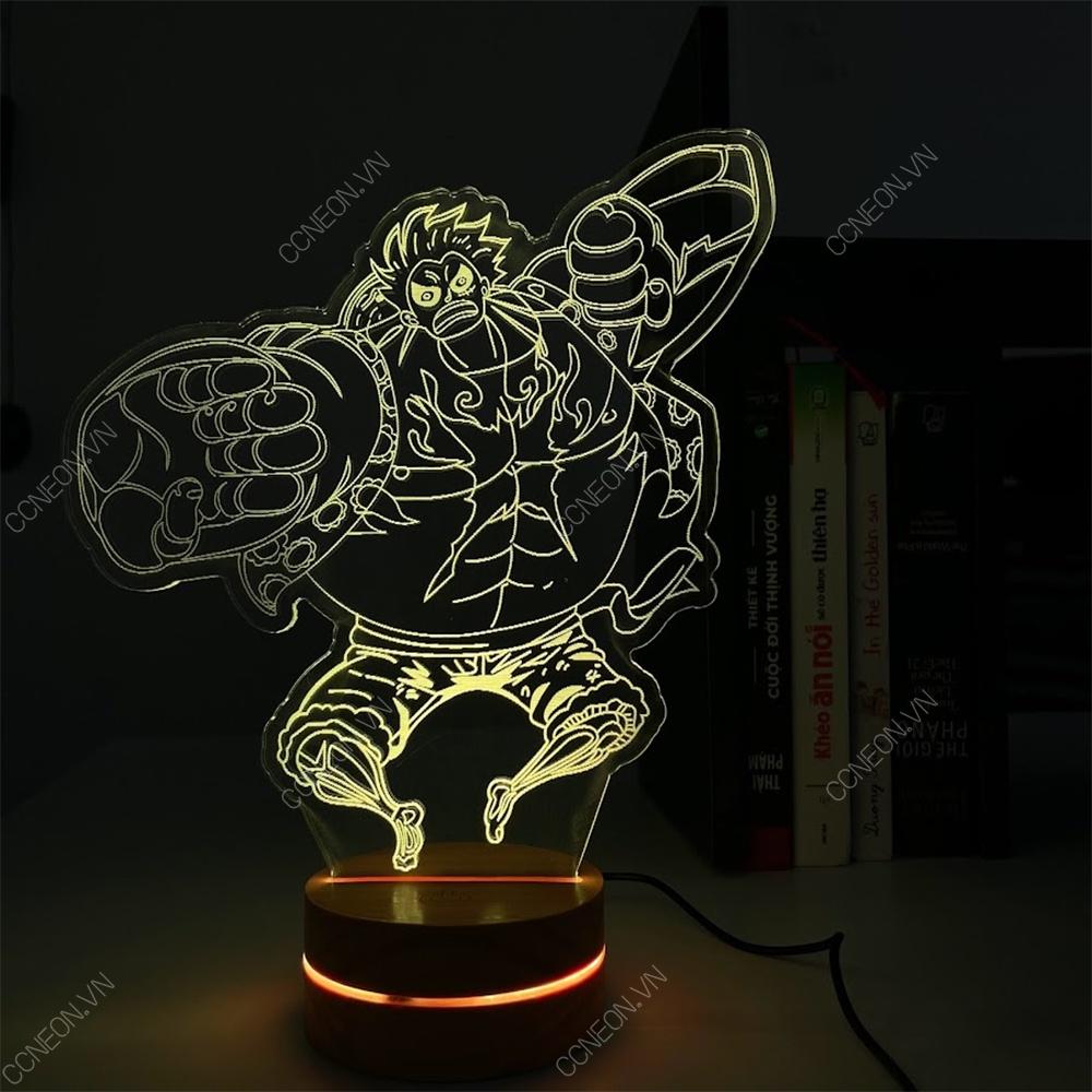 Đèn Led 3D Anime - Đèn Led 16 Màu Hình Nhân Vật Hoạt Hình, Đèn Ngủ Led 3d, Cảm Ứng , Điều Khiển Từ Xa