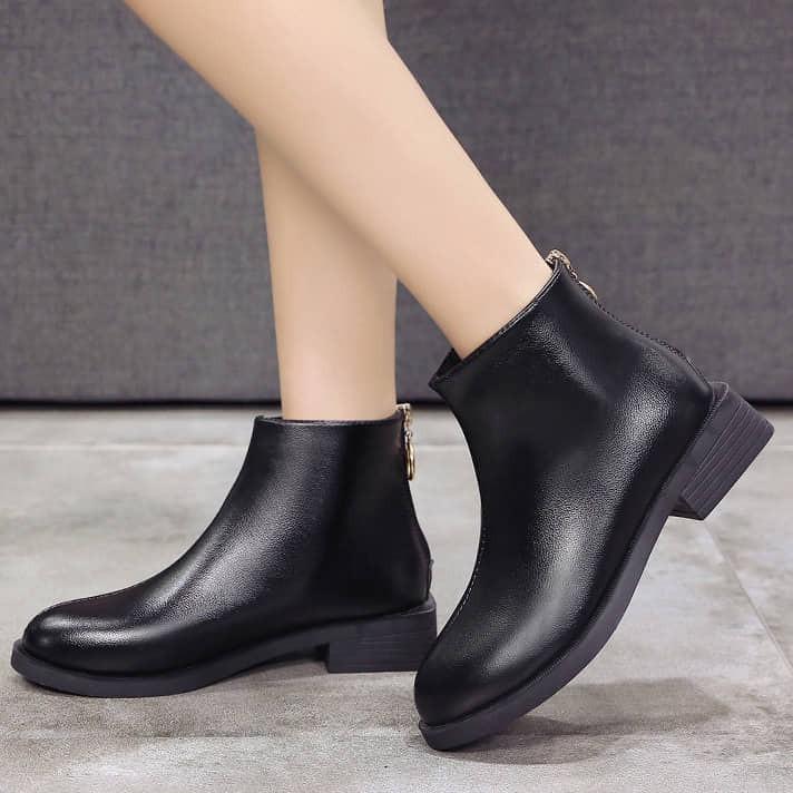 Chelsea Boot đế bệt kéo khóa sau 6581