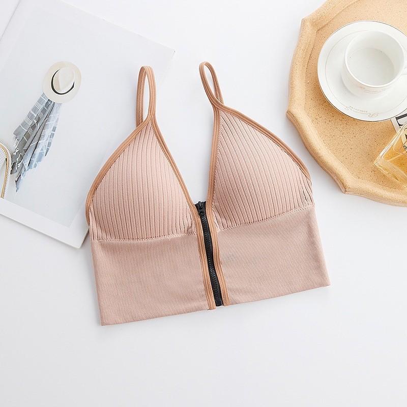 Ao Ngực Nữ. Áo Lót Bra Khóa Trước Ngực Tiện Lợi. Kiểu croptop siêu ngầu