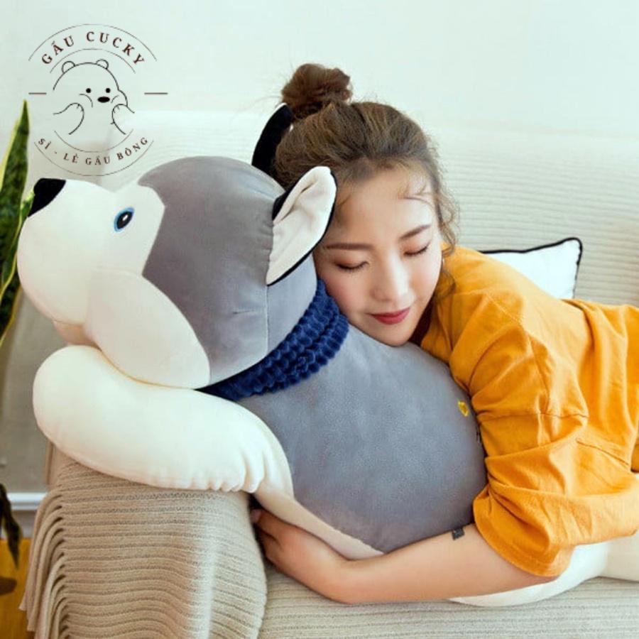 Gấu Bông Chó Sói 65cm mềm mại, có ảnh và video thật