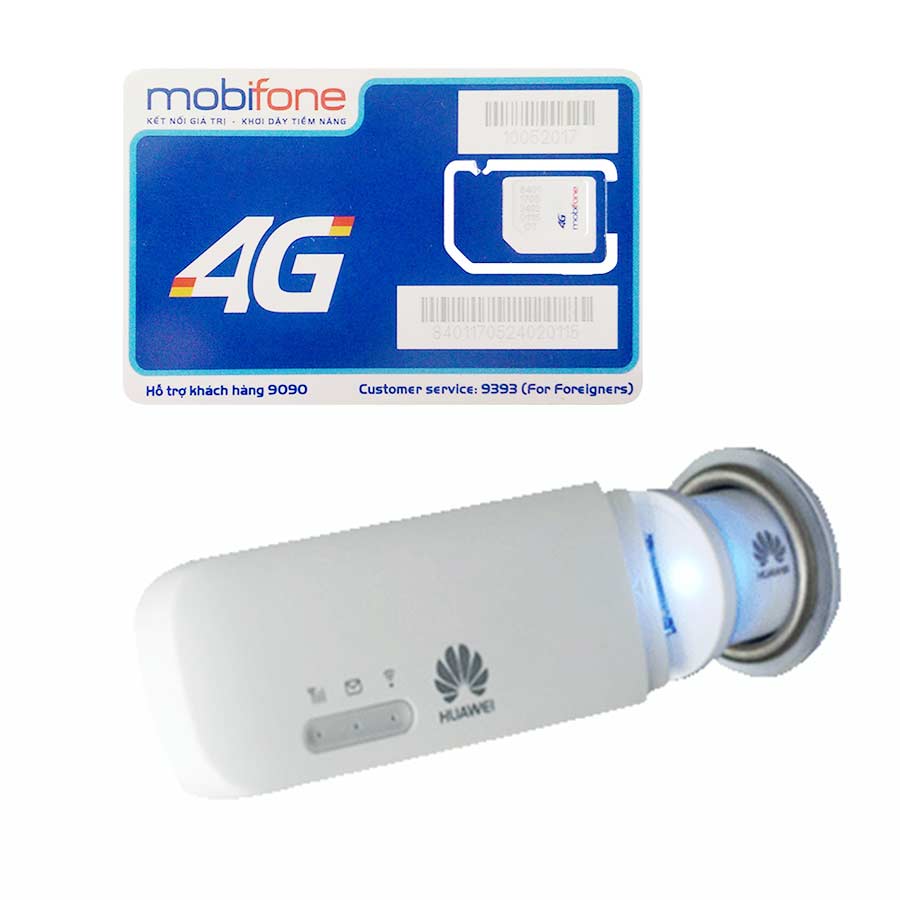 Huawei E8372 | USB 4G phát wifi Huawei E8372 tốc độ cao + Sim 4G Mobifone Trọn Gói 12 Tháng - Hàng nhập khẩu