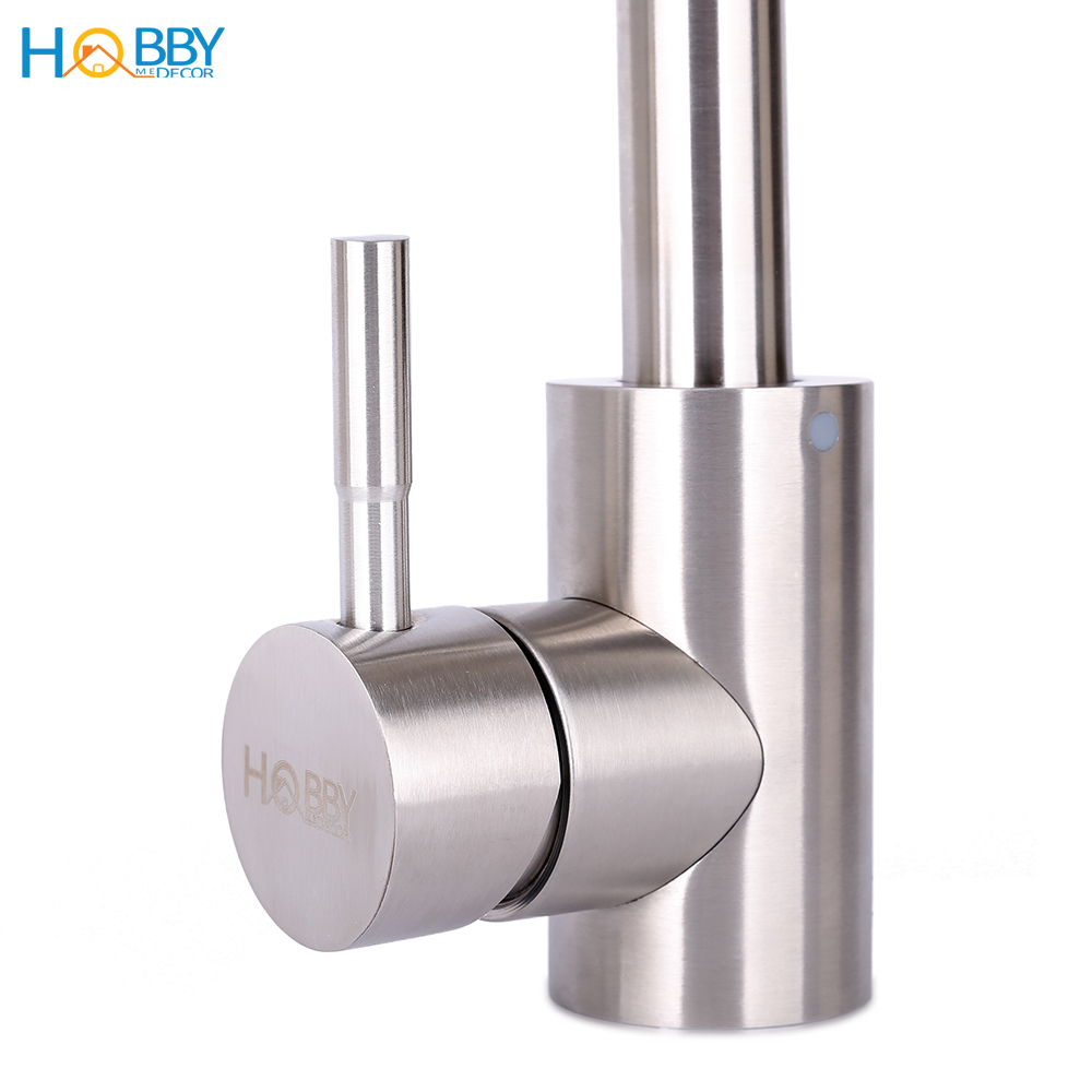 Vòi rửa chén bát nóng lạnh inox 304 Hobby home decor CRC1 có dây cấp