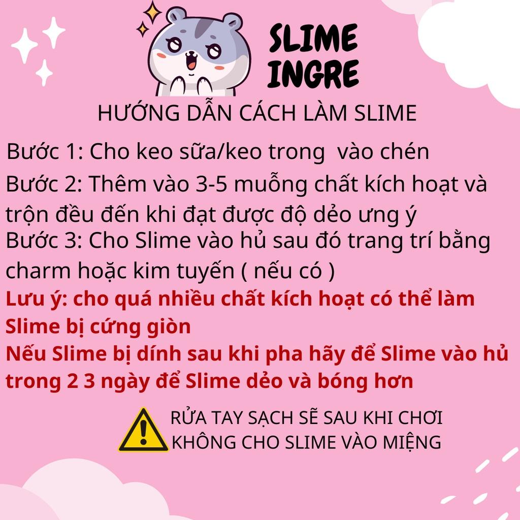 Bộ Kit Mini 3 Chai Dung Dịch Làm Đông - Keo Trong - Keo Sữa Làm Slime Đơn Giản - Hương Tuỳ Chọn - Nguyên Liệu Làm Slime