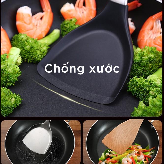 Muôi Múc Canh Xẻng Nấu Ăn Silicone Inox 304 Cao Cấp Đạt Chất Lượng Đức HADU