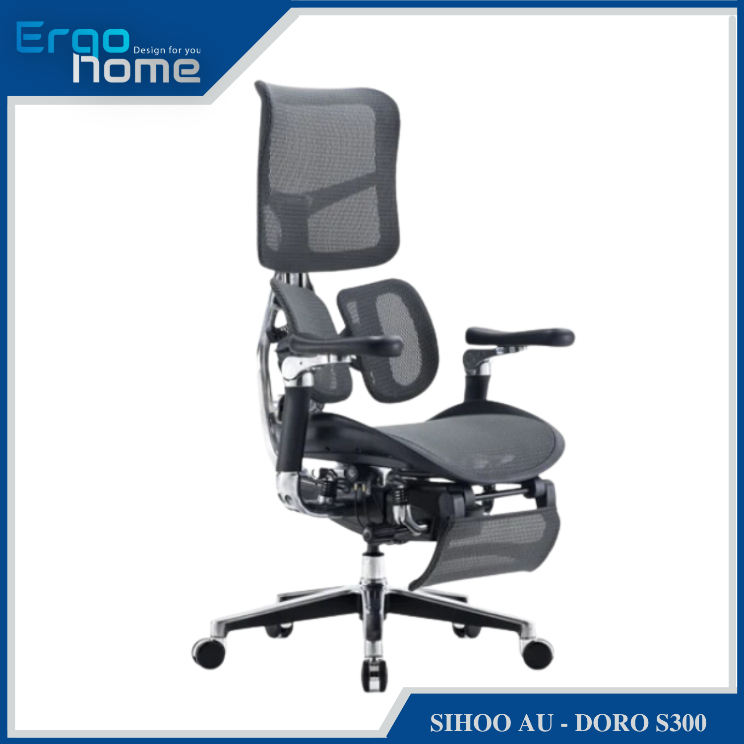 Ghế xoay văn phòng ergonomic Sihoo AU (Sihoo Doro S300) Công thái học BH 5 Năm, thiết kế hiện đại, êm ái - ERGOHOME