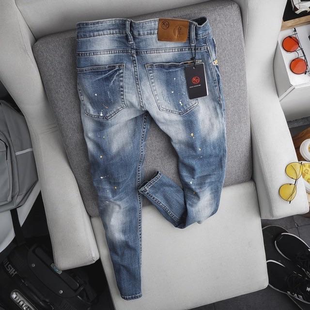 Quần Jean Nam cao cấp vảy sơn - co giãn