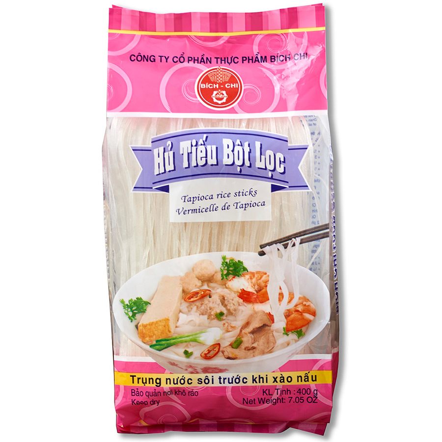 Thùng 20 Gói Hủ Tiếu Bột Lọc Bích Chi (400g/Gói)