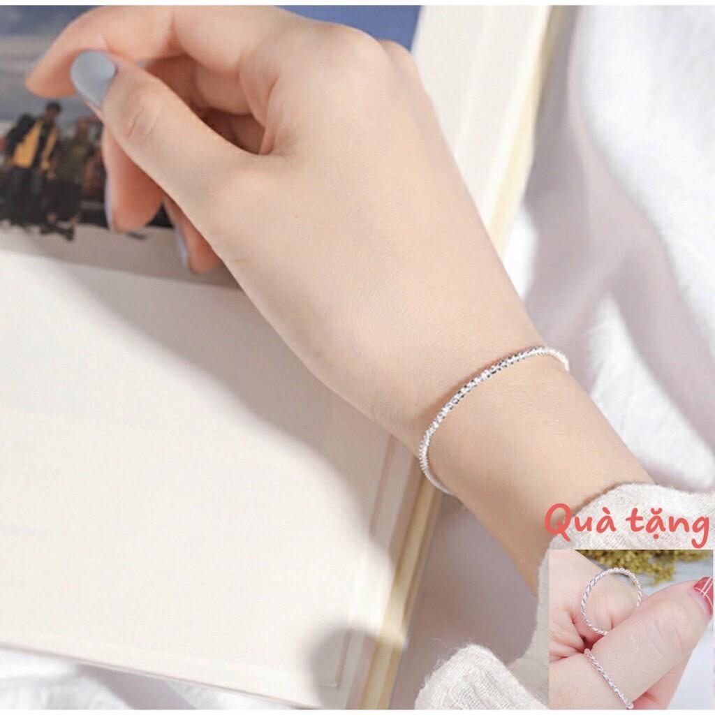 Lắc tay nữ xù bạc ta