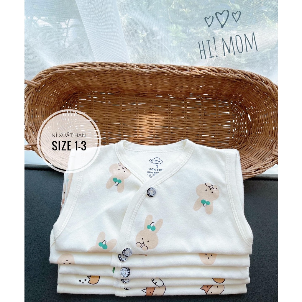 Áo Gile cotton nỉ Hàn Himom Kids cho bé trai bé gái