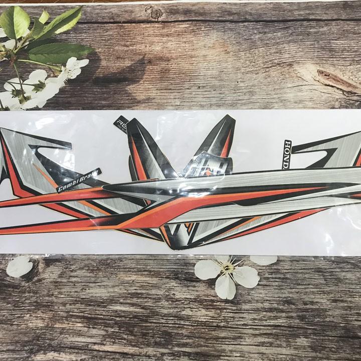 Bộ tem màu Cam Đen dán xe máy Airblade 125 đời 2013-2014 - TKA801