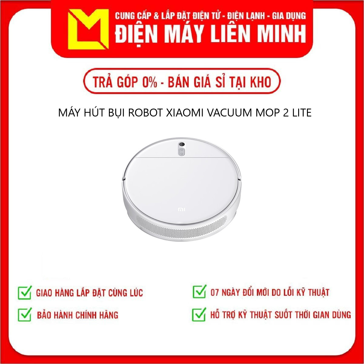 Máy hút bụi ROBOT XIAOMI VACUUM MOP 2 LITE - Hàng chính hãng (chỉ giao HCM)