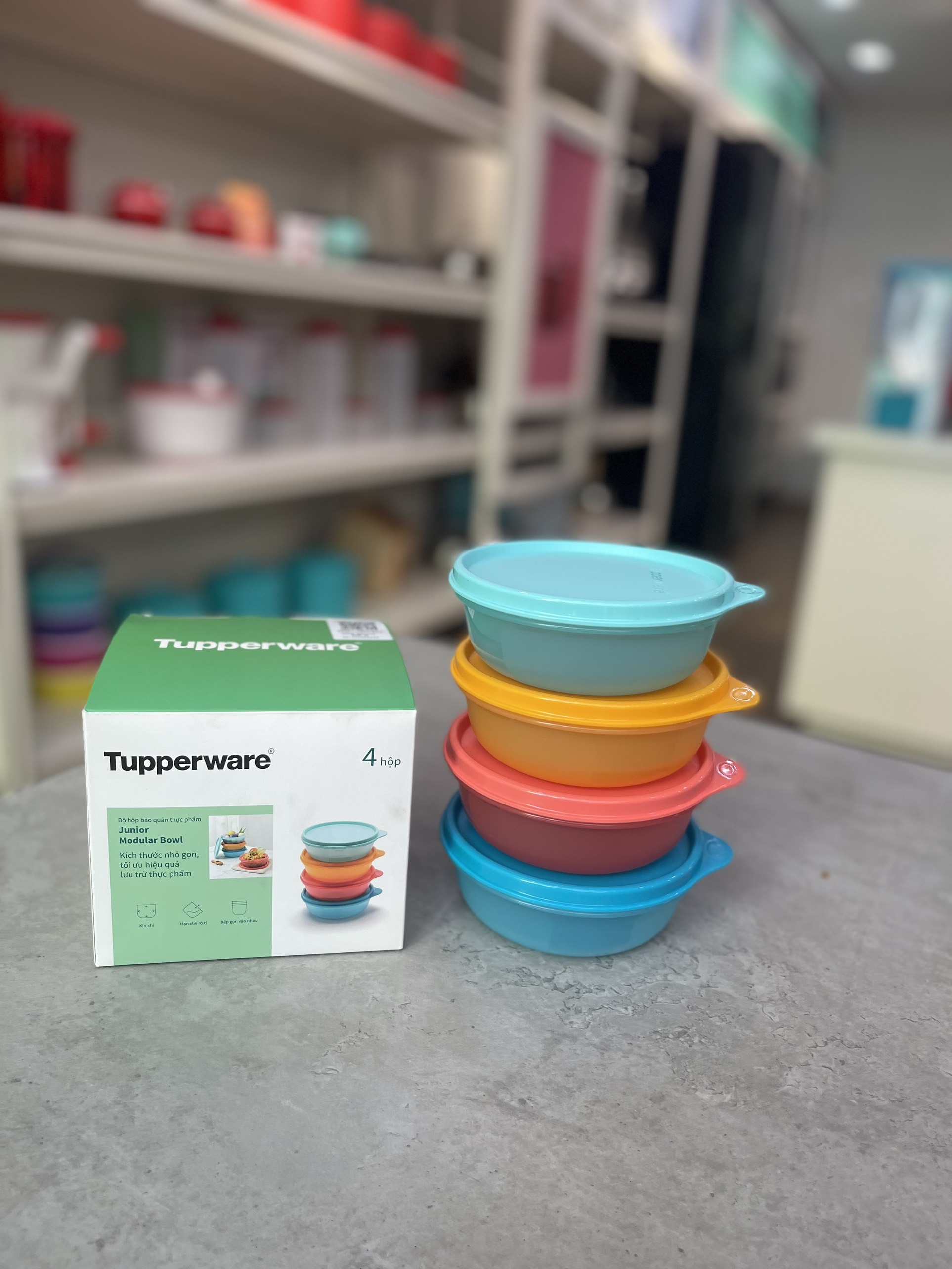 Bộ Hộp Bảo Quản Thực Phẩm Tupperware Junior Modular Bowl 300ml Set