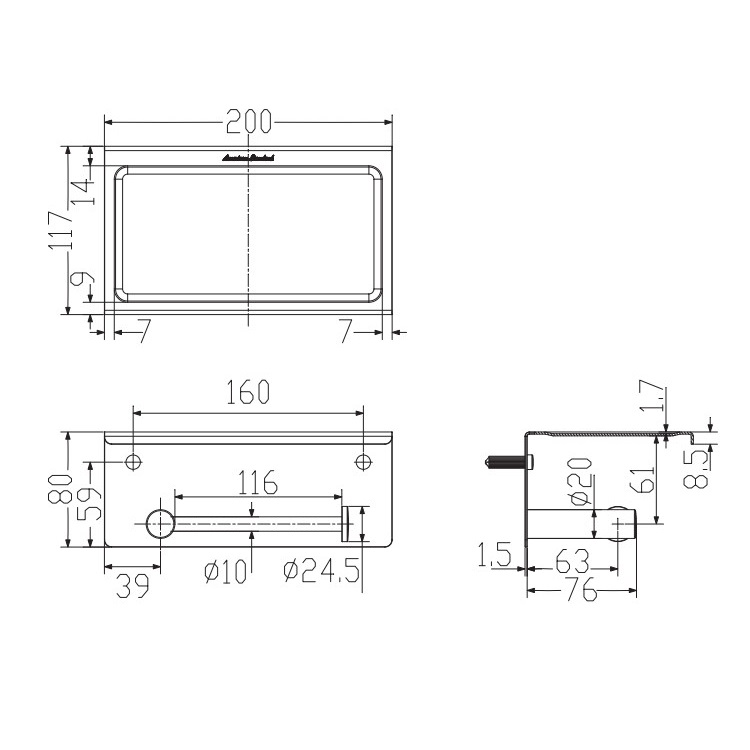 Kệ để giấy vệ sinh WF-1498 Concept -American Standard -hàng chính hãng