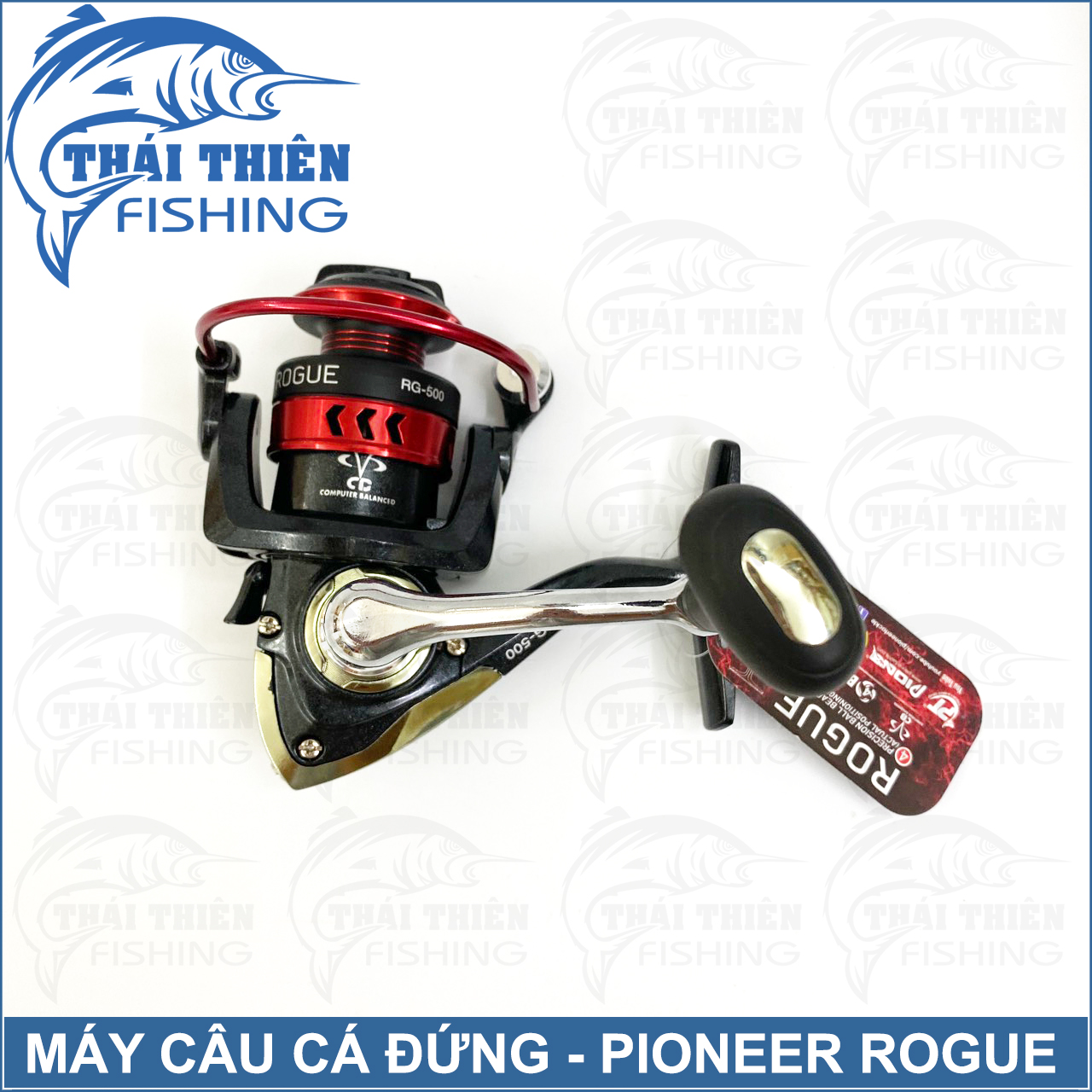 Máy Câu Cá Pioneer Rogue RG Phiên Bản Mới Tay Quay Vặn Ren