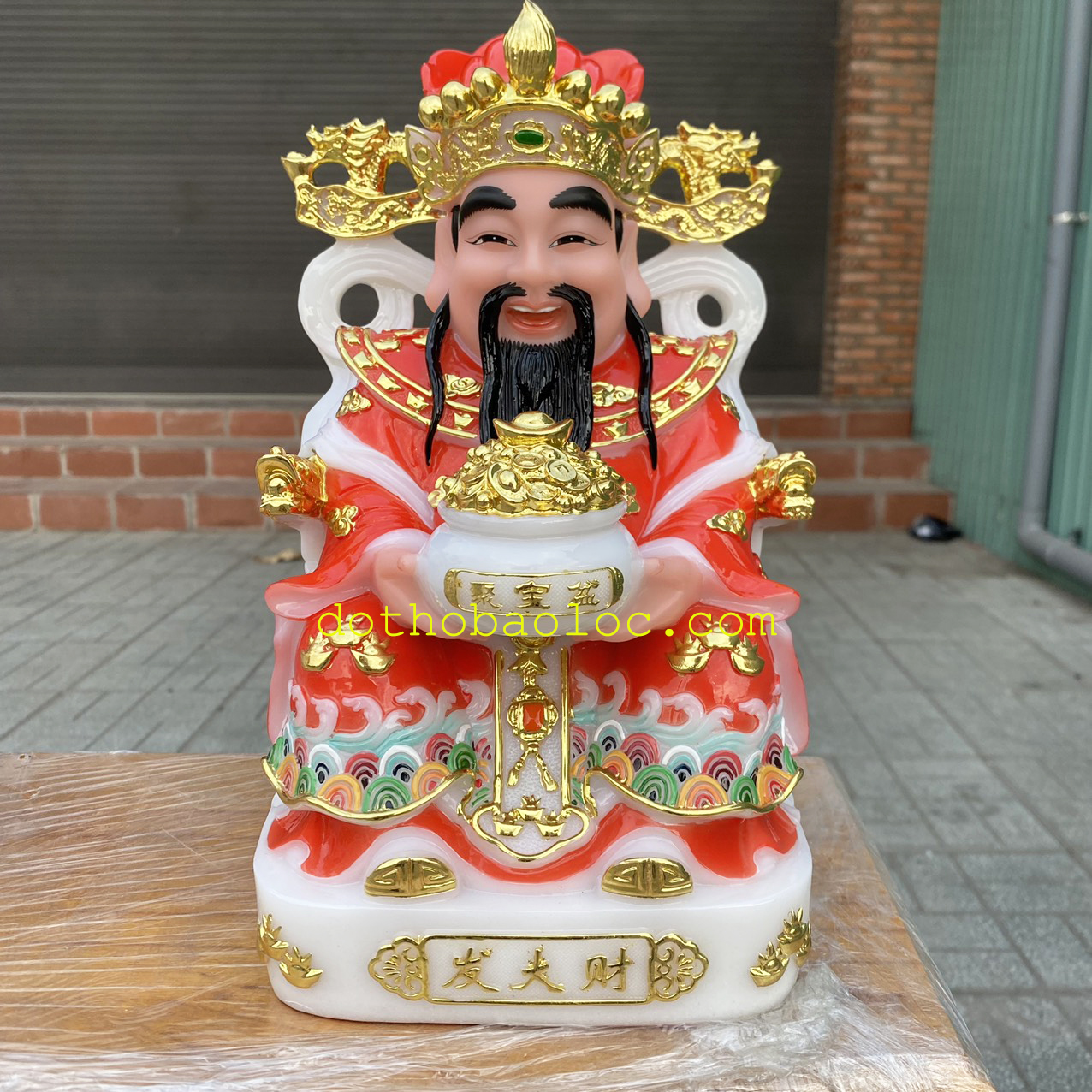 Tượng Thần Kim T.iền chiều Tài Lộc cao 12 inch - 30cm