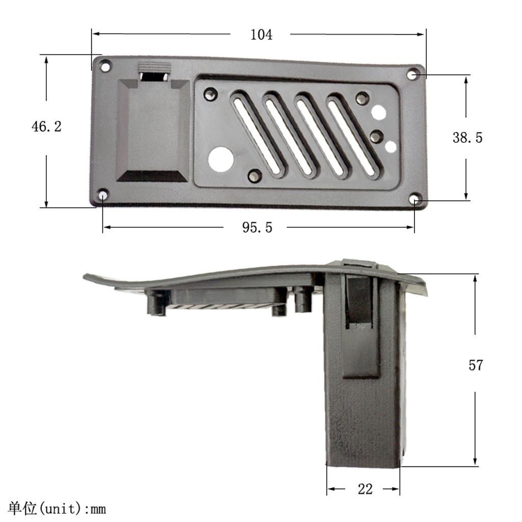 2X Battery Pack Holder Equalizer EQ Piezo Pickup Cover Guitar