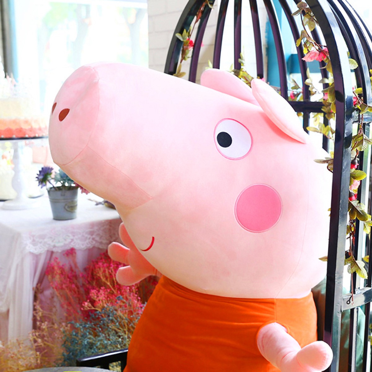 Gấu bông heo peppa màu đỏ size 40cm