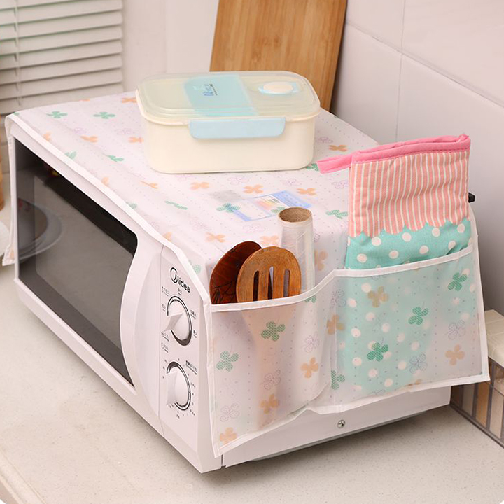 Trùm lò vi sóng có ngăn đựng đồ, chống thấm - có nhiều hoạ tiết - giao ngẫu nhiên