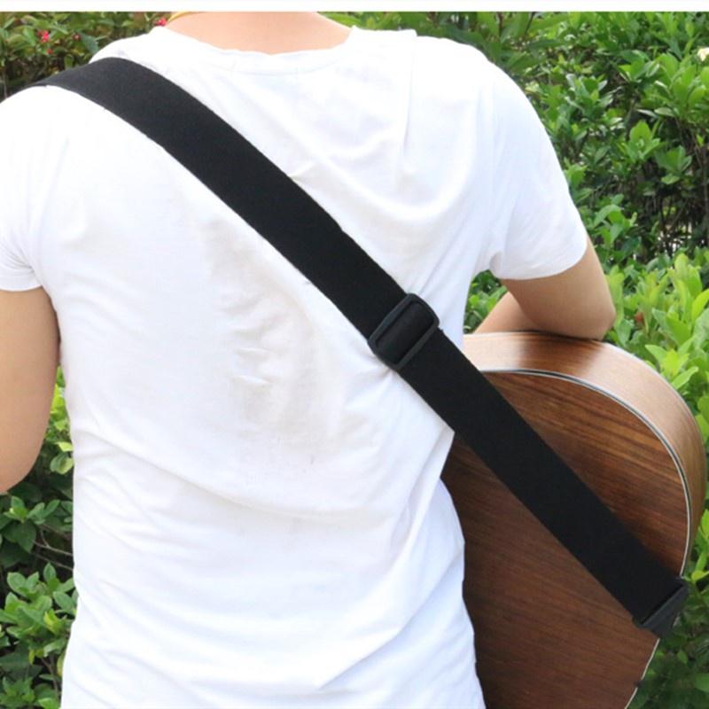 Electric Guitar Strap Acoustic Folk Guitarra Belt Straps Vintage Cross Personality Guitar Shoulder Straps with Pick Black Pocket