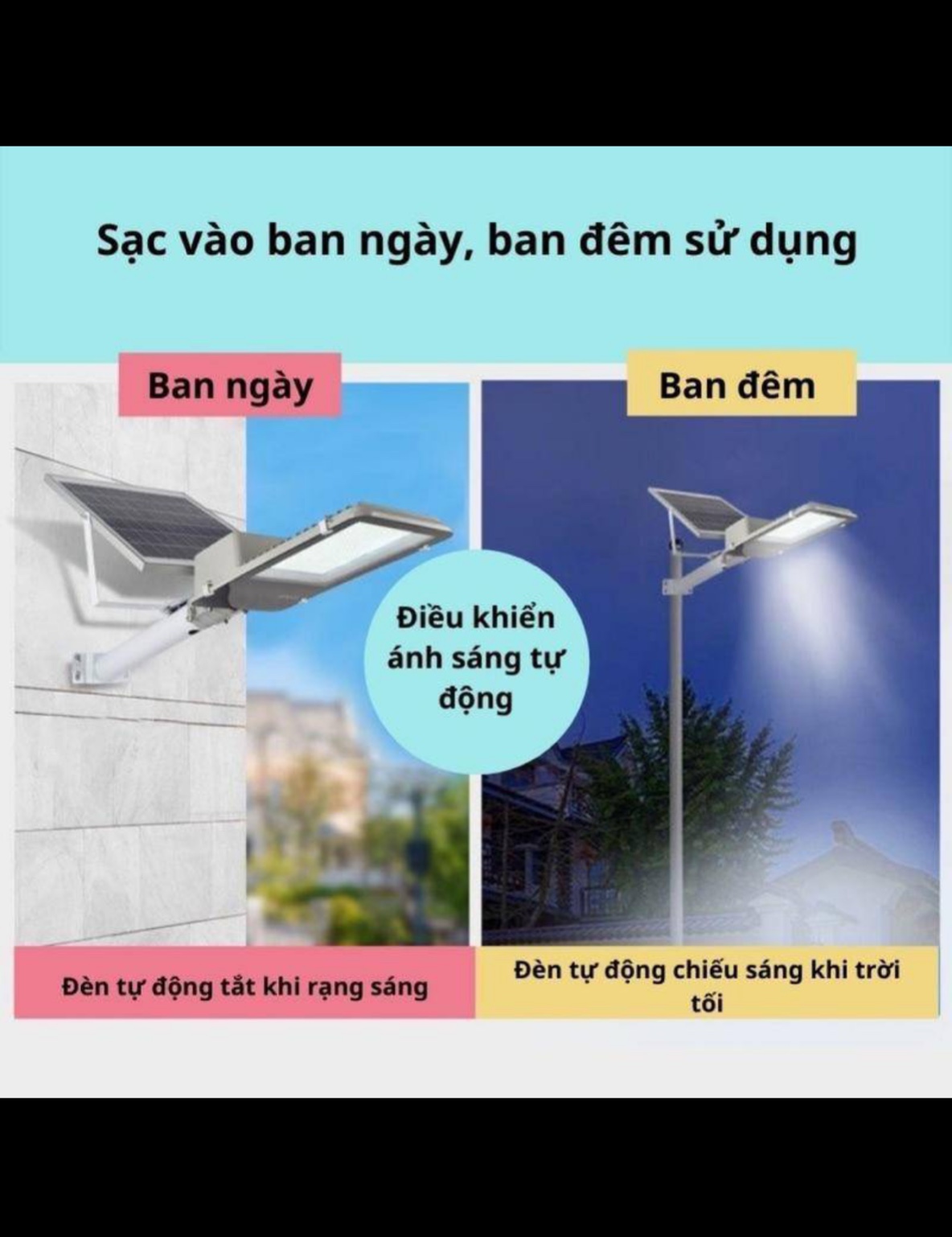 Đèn Năng Lượng Mặt Trời Bàn Chải 400W 500W 600W