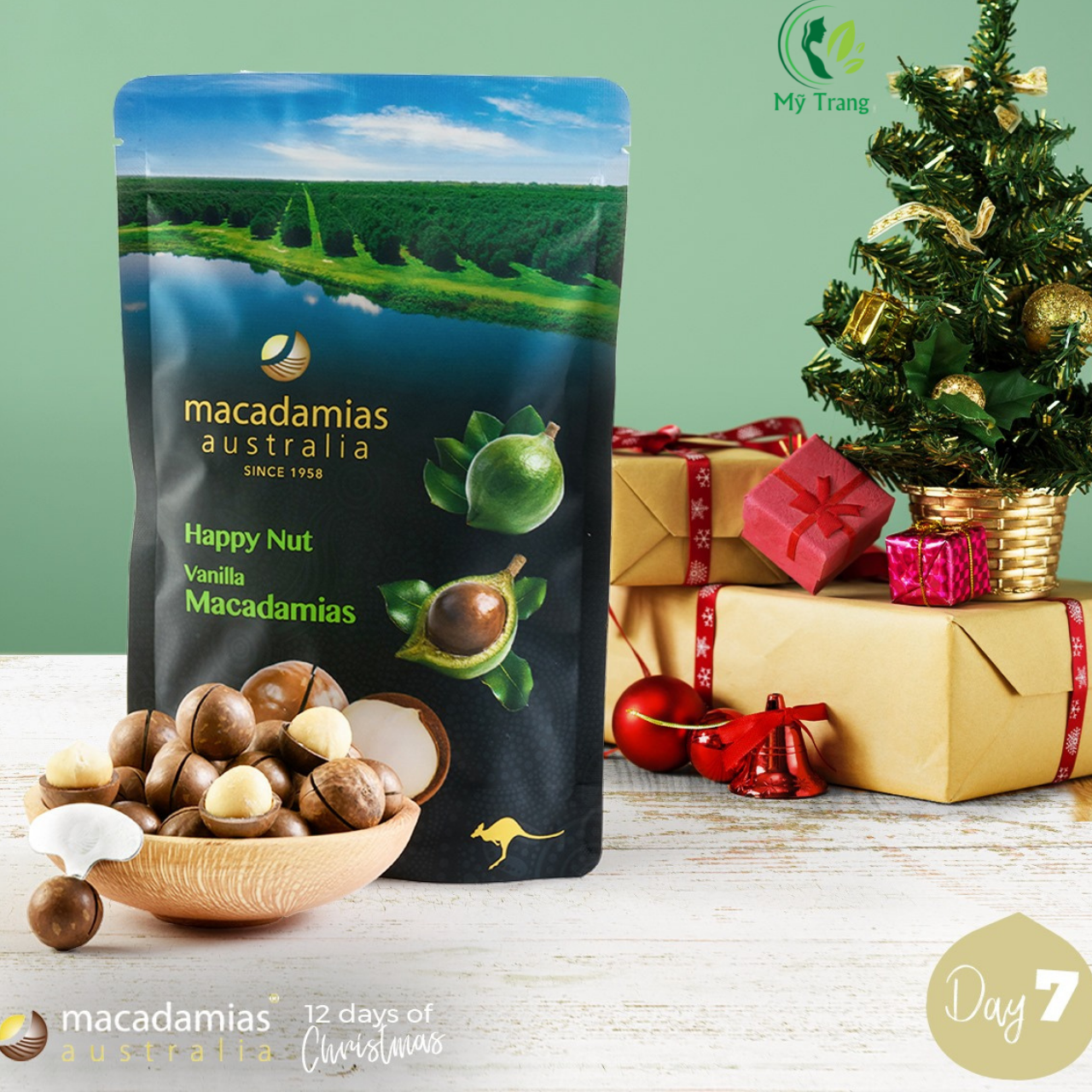 Hạt Maca Macadamias Vanilla Happy Nut Úc Giàu Vitamin, Khoáng chất Và Omega-3 Tốt cho sức khỏe - Massel Official