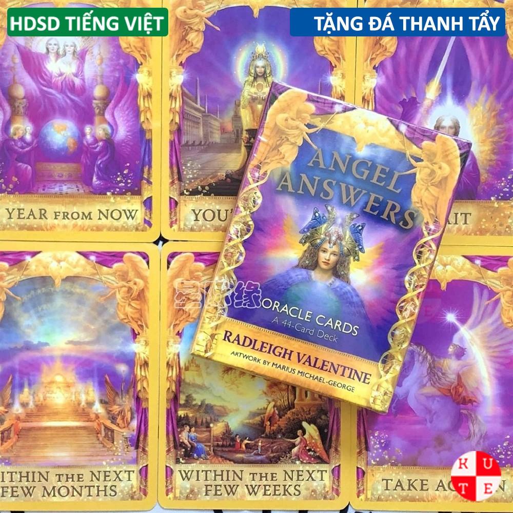 Bài Oracle Angel Answers 44 Lá Bài Tặng Hướng Dẫn Tiếng Việt Và Đá Thanh Tẩy