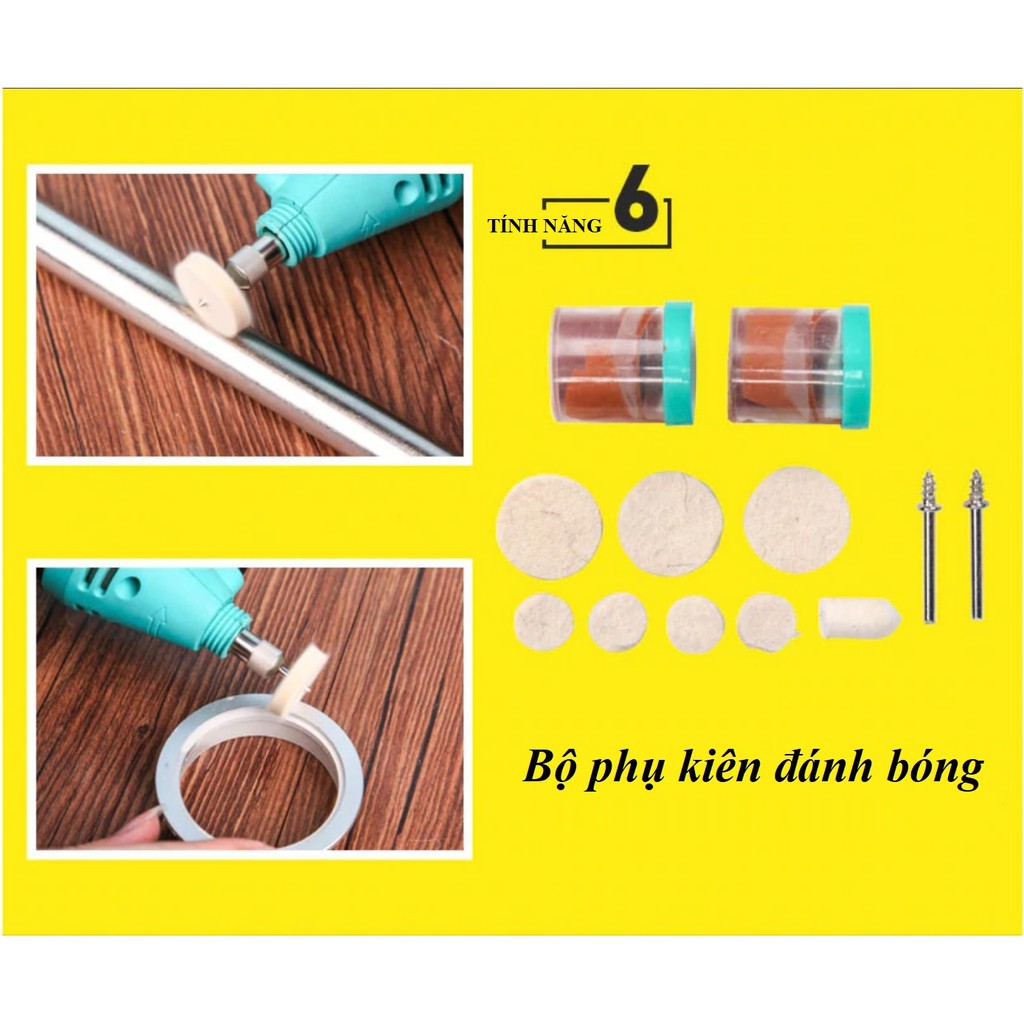 Bộ Máy Khoan Mài mini, Đa Năng 100 chi tiết, công suất 180W