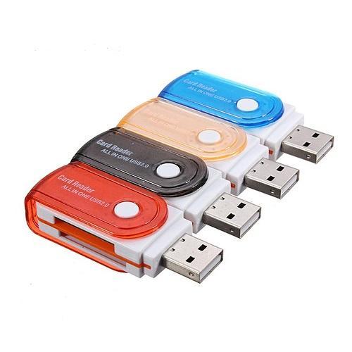 Đầu đọc thẻ nhớ đa năng 4in1 usb 2.0 cho máy ảnh điện thoại Iphone, Samsung, Sony, đầu lọc thẻ SD, MICRO SD, CF, TF, MMC