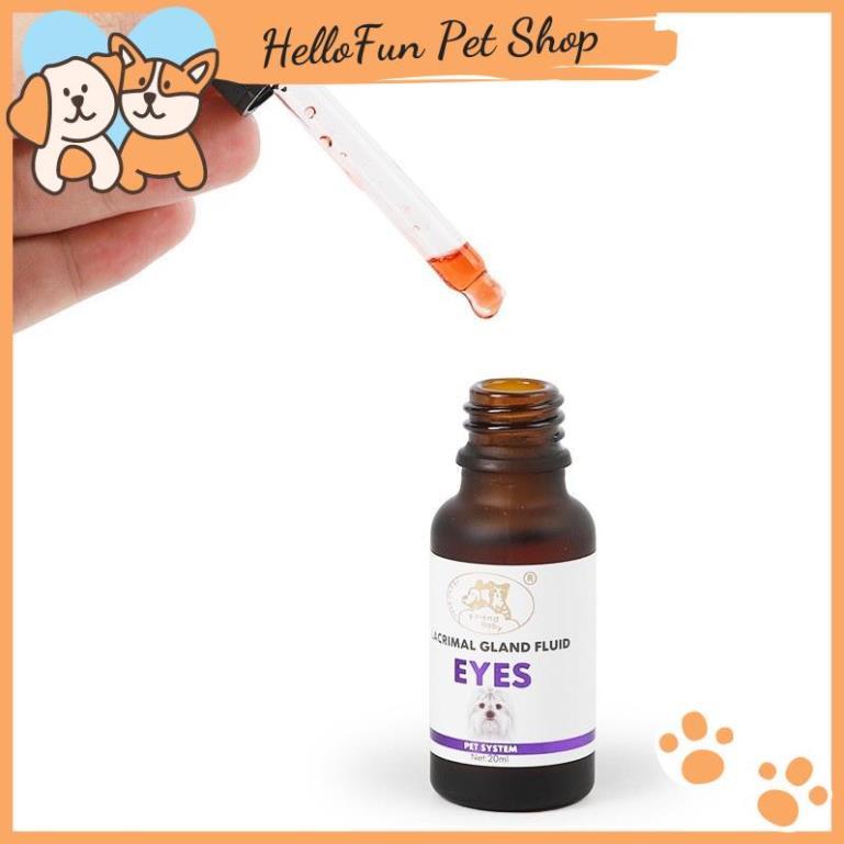 Siro uống chống chảy nước mắt, giảm ố mắt cho chó mèo Lacrimal Gland Fluid Eyes 20ml